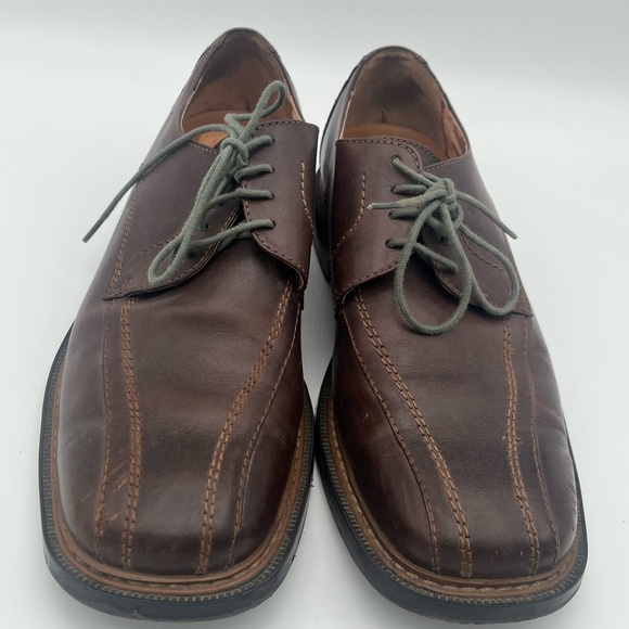 Skechers Other - Classic Brown Leather Men's Skechers Shoes square toe, tie up Y2K SZ 9.5 READ